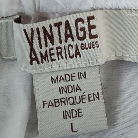 VINTAGE AMERICAN BLUE MADDIE WOMEN'S TOP  EMBROIDERED COTTON SIZE LARGE - Picture 8 of 8